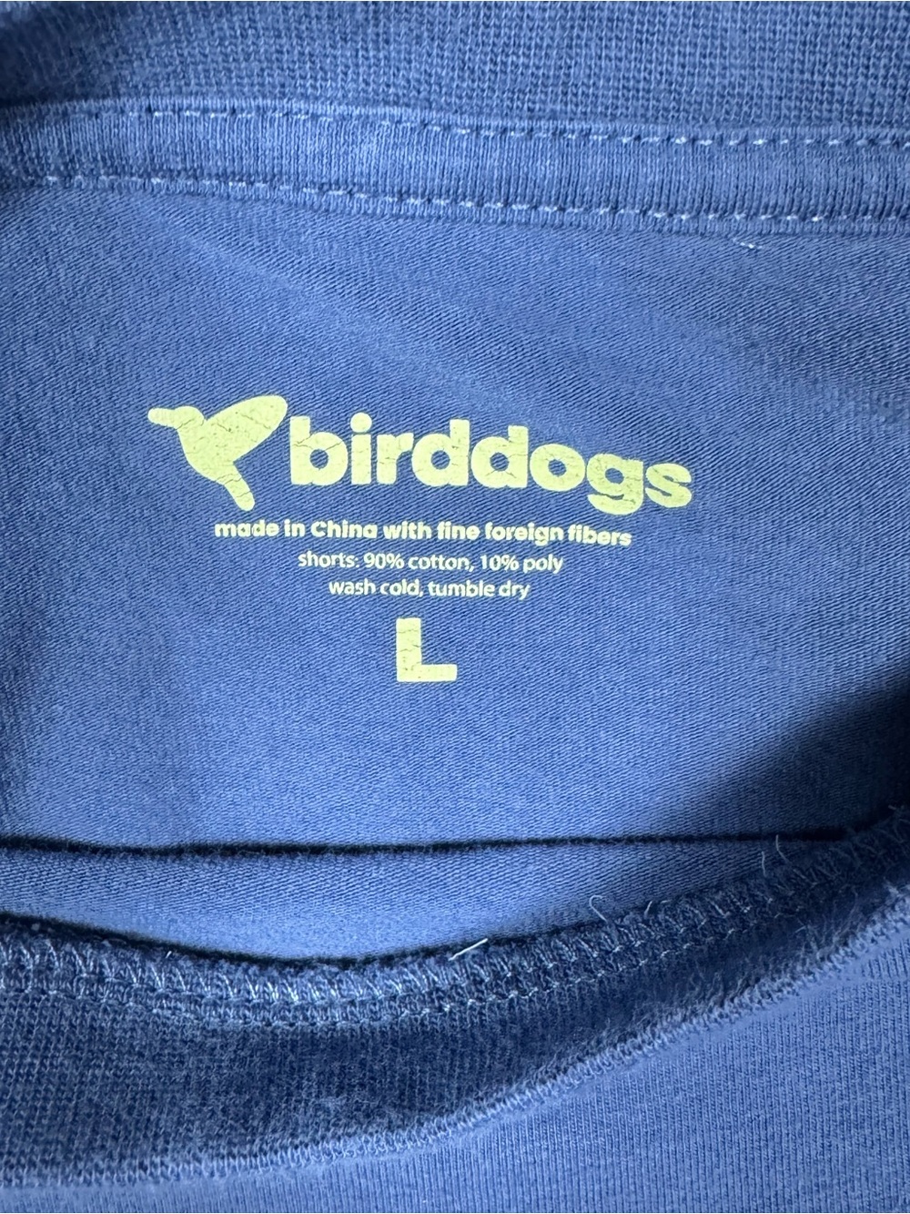 Birddogs Blue Long Sleeve Pocket Tee Men’s Large Stretch Cotton - Picture 5 of 5